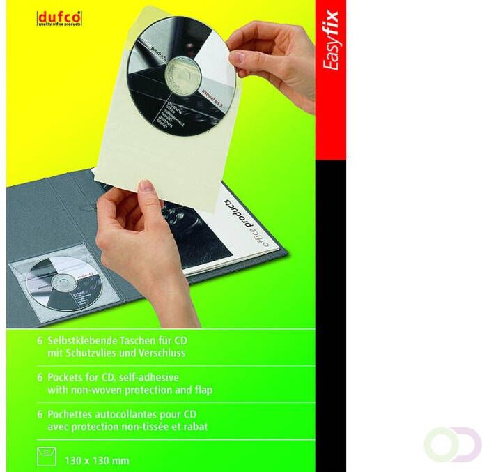 CD DVD pockets met beschermlaag 130&amp #215130 mm